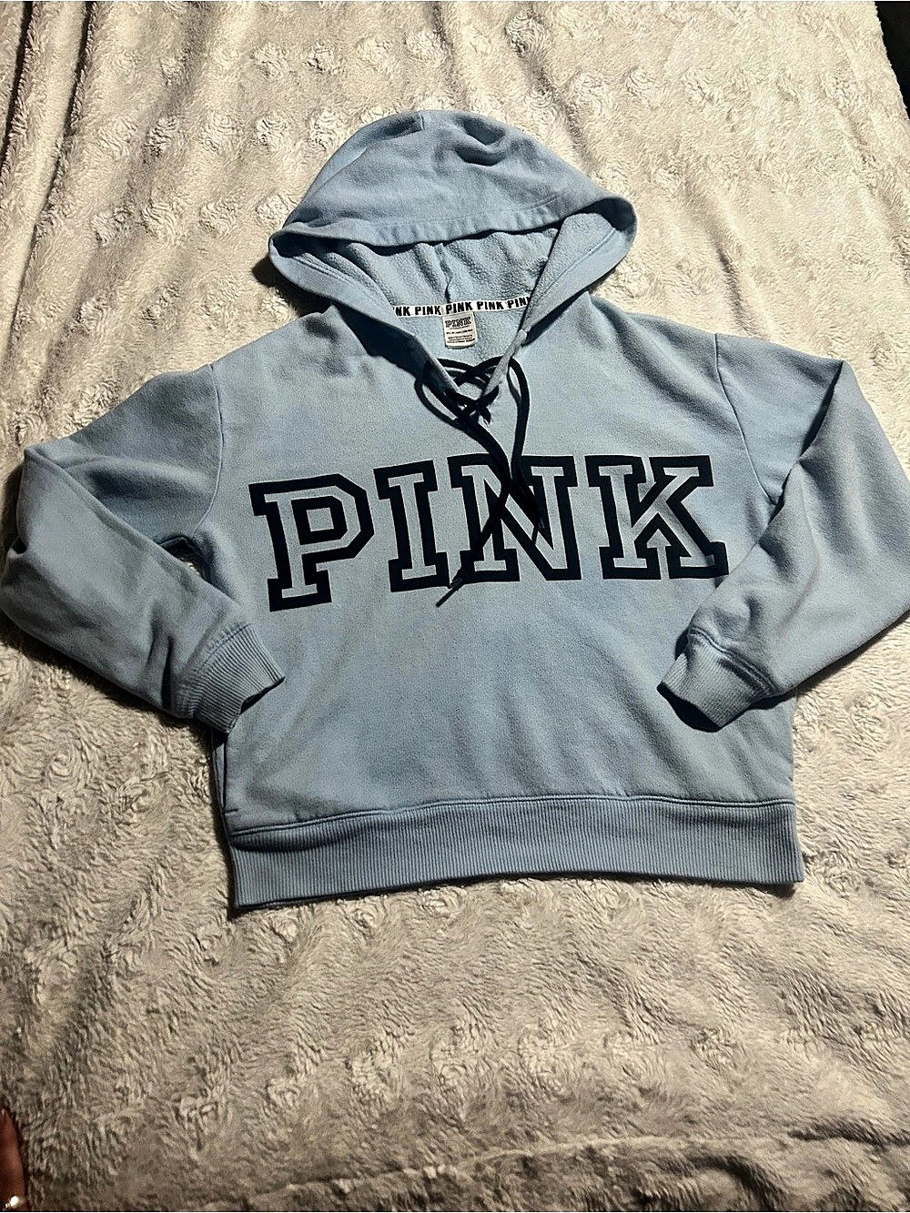 Victoria's Secret Blue Logo Hoodie Size XS